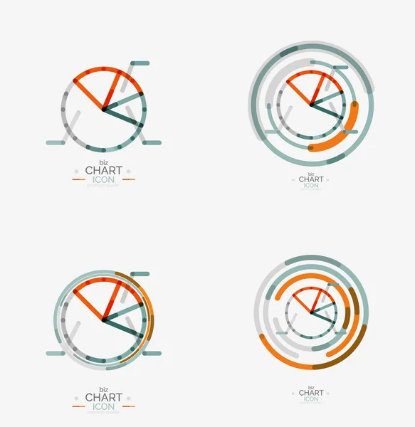 Lijndiagram, grafiek pictogram — Stockvector