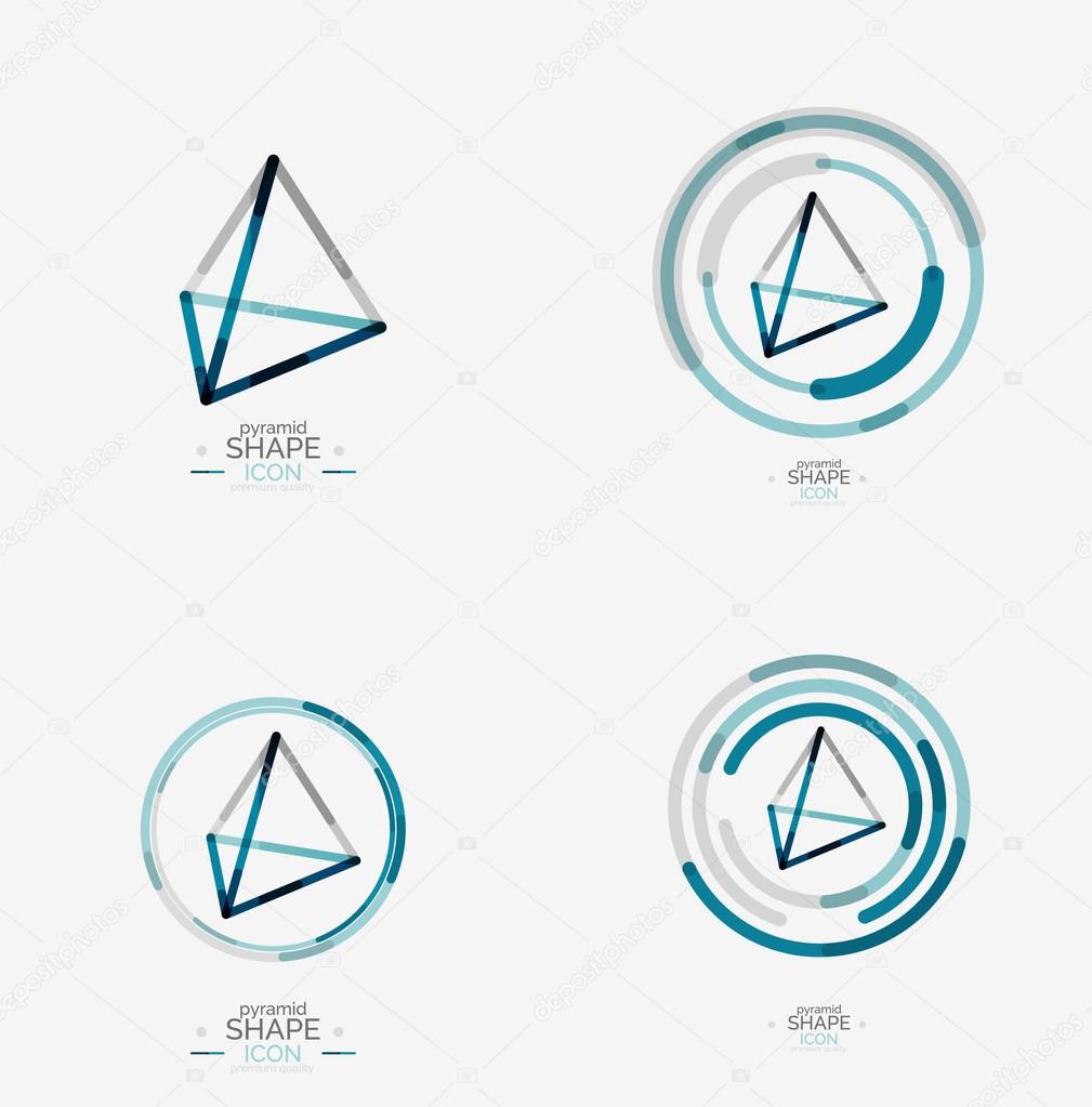 Pyramid shape line design, logo concept