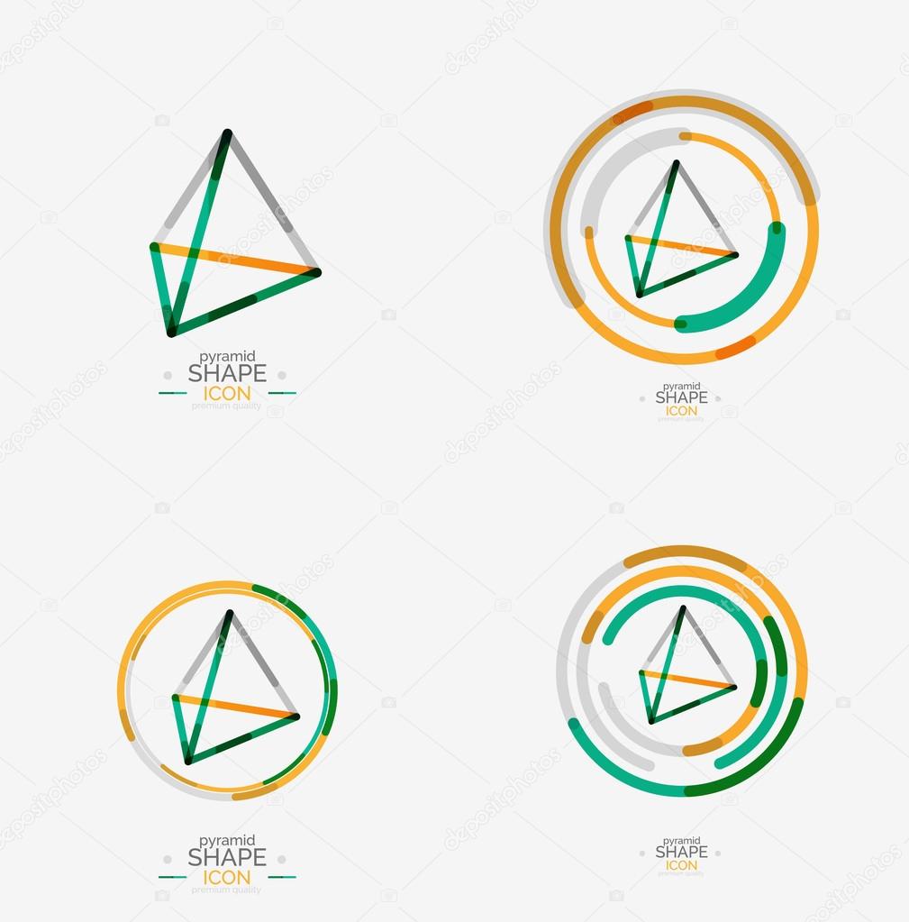 Pyramid shape line design, logo concept