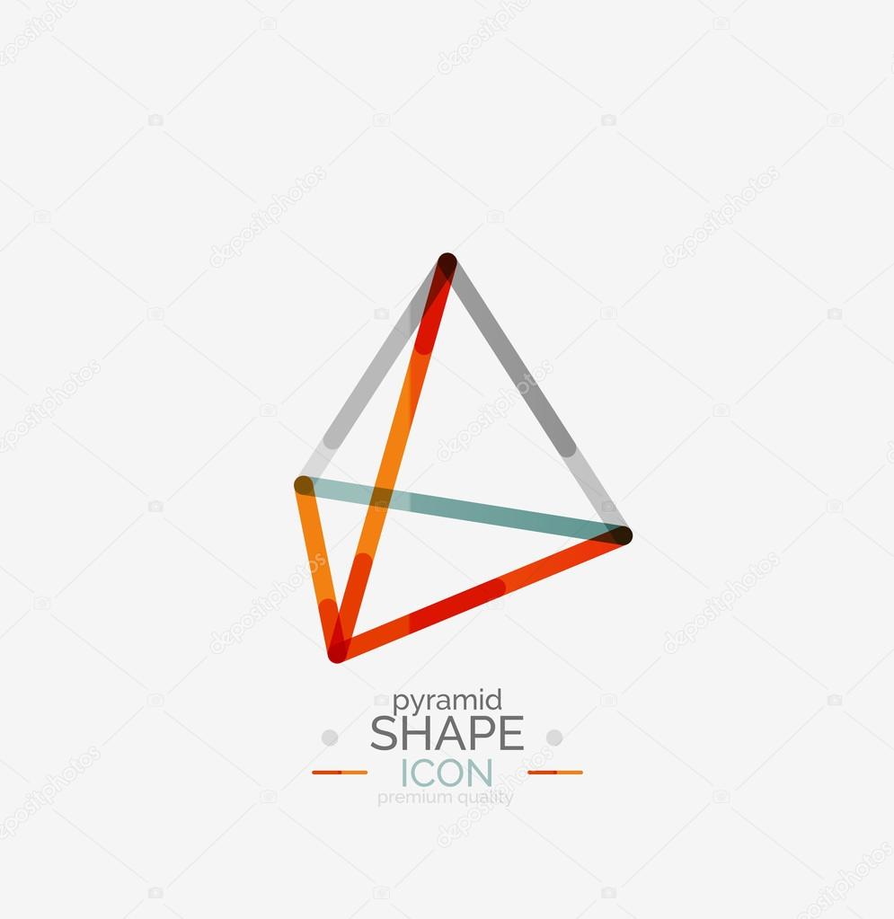 Pyramid shape line design, logo concept