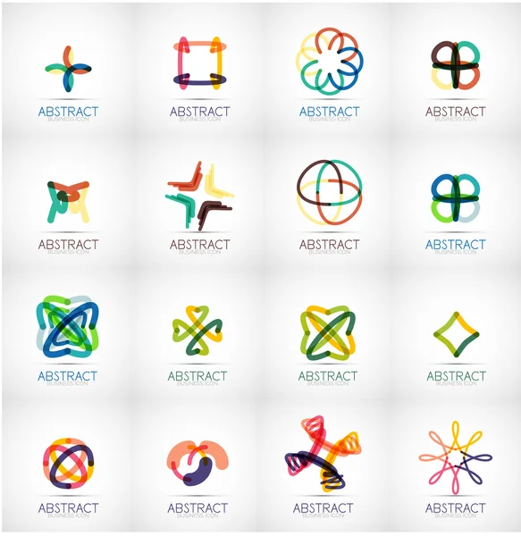 ロゴのコレクションの抽象的な会社 — ストックベクタ