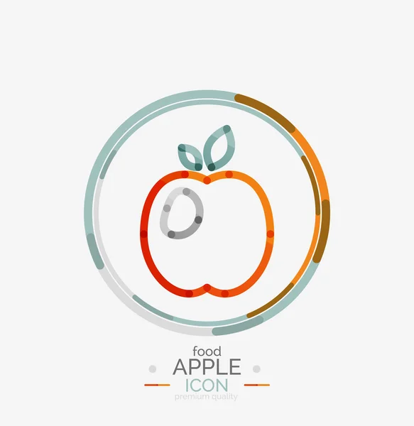 Concetto logo Apple, timbro — Vettoriale Stock