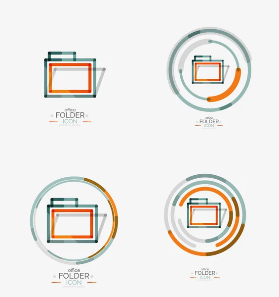 Logo du dossier, timbre. Cartable comptable — Image vectorielle