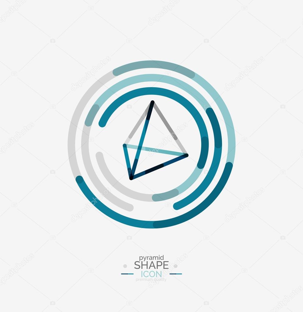 Pyramid shape line design, logo concept