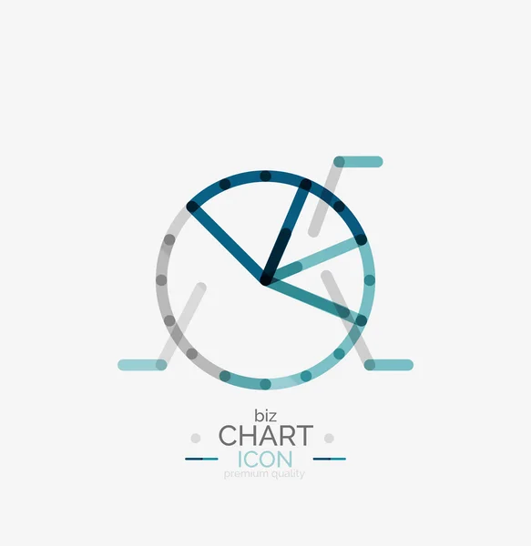 Gráfico de línea, icono del gráfico — Archivo Imágenes Vectoriales