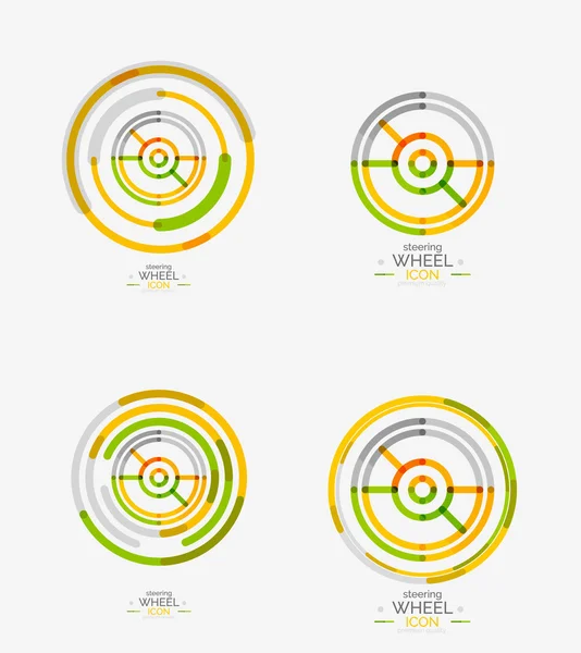 Car steering wheel icon — Stock Vector