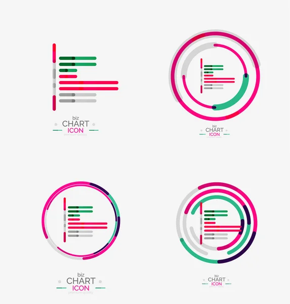 Gráfico de linha, ícone de gráfico — Vetor de Stock