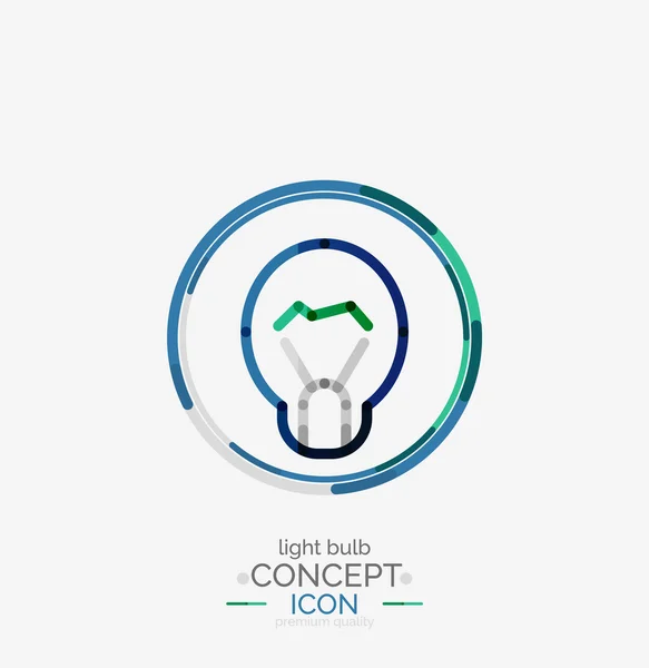 Light bulb minimale ontwerp logo — Stockvector