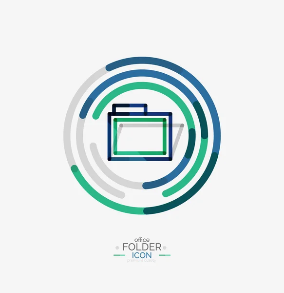 Folder logo, stamp. Accounting binder — Stock Vector