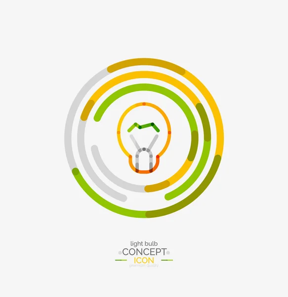 Glühbirne minimales Design Logo — Stockvektor