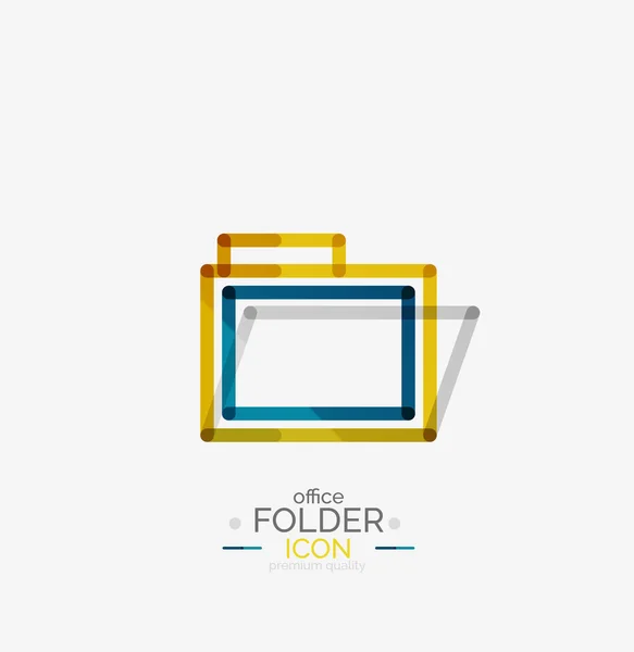 Folder logo, stamp. Accounting binder — Stock Vector