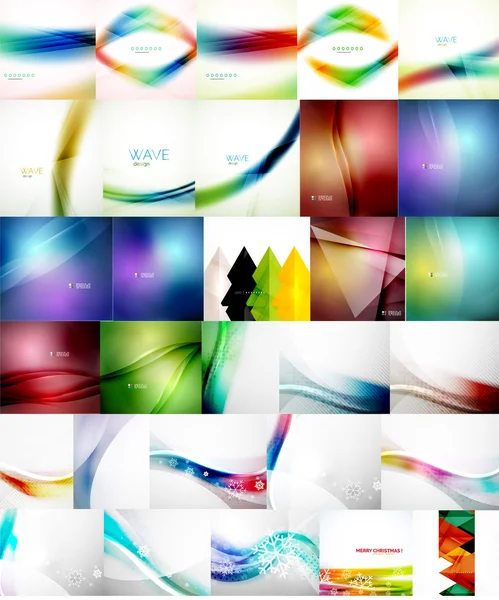 Set of Vector Abstract Backgrounds — Stock Vector