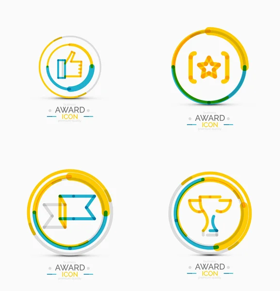 Award icon set, Logo collection — Stock Vector