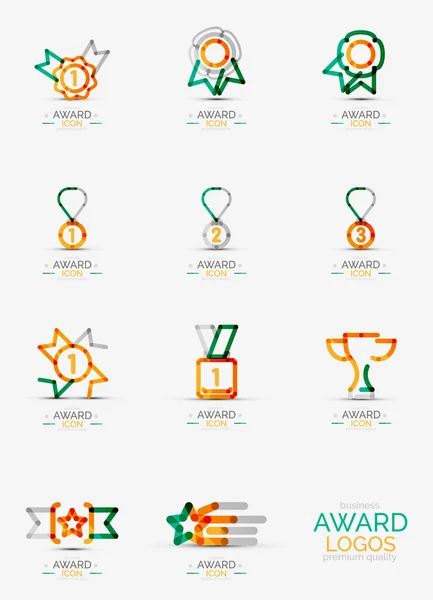 Award icon set, Logo collection — Stock Vector