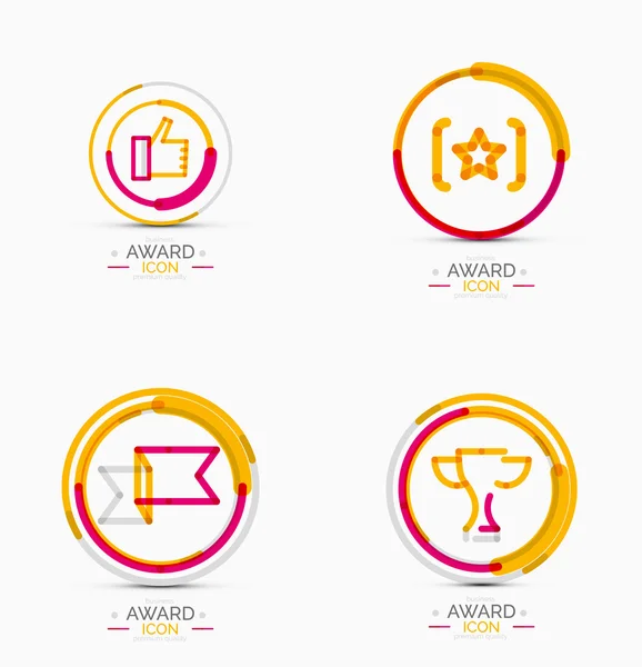 Award icon set, Logo collection — Stock Vector