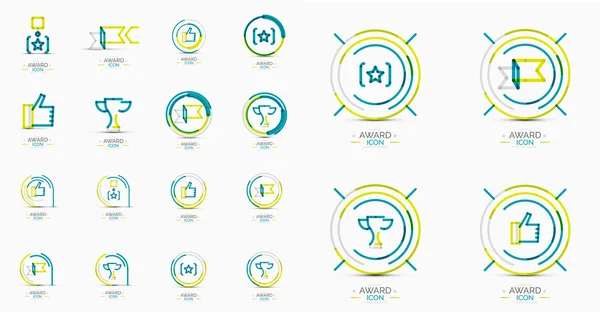 Award icon set, Logo collection — Stock Vector