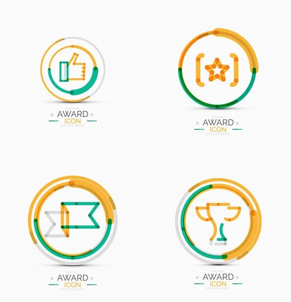 Award icon set, Logo collection — Stock Vector