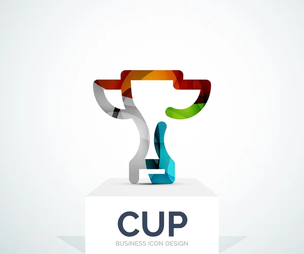 Kolorowe logo projekt streszczenie, Puchar — Wektor stockowy
