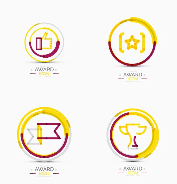 Award icon set, Logo collection — Stock Vector