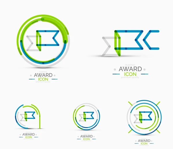 Conjunto de iconos de premio, colección Logo — Vector de stock