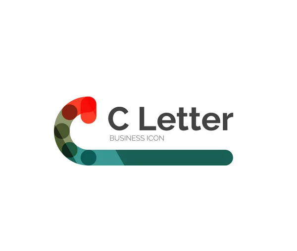 Logotipo de letra C, diseño de línea mínima — Vector de stock