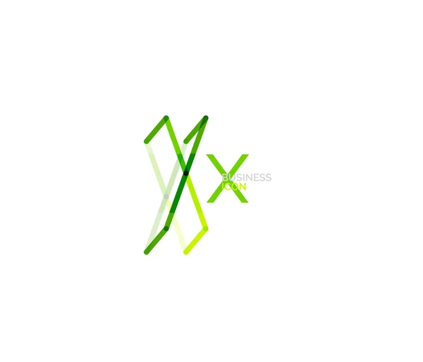 Minimal X teckensnitt eller brev Logotypdesign — Stock vektor