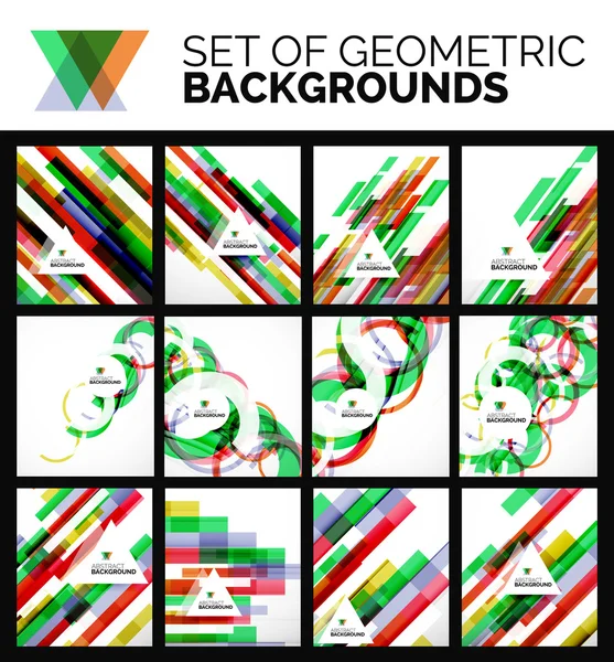 Set of flyer templates, abstract backgrounds — Stock Vector