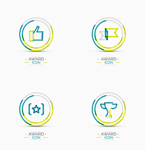 Conjunto de iconos de premio, colección Logo — Archivo Imágenes Vectoriales
