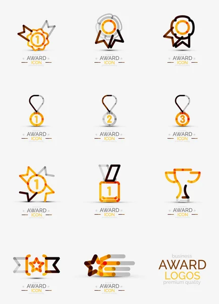 Set di icone del premio, collezione Logo — Vettoriale Stock