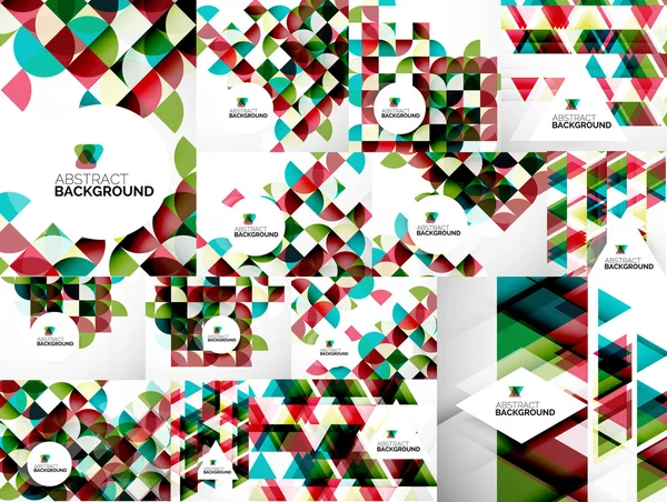 Set abstracte geometrische Flyer sjablonen — Stockvector