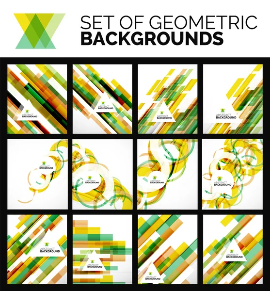 Set of flyer templates, abstract backgrounds — Stock Vector