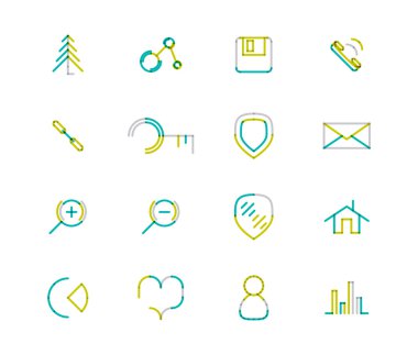 İnce çizgi web simgeler kümesi