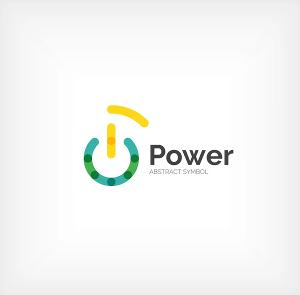 Power button logo design — Stock Vector