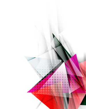 Renkli üçgenler, sıradışı arka plan