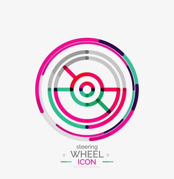 Car steering wheel icon — Stock Vector