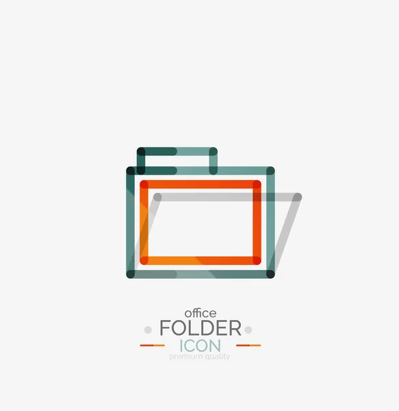 Folderu logo, pieczęć. Spoiwo rachunkowości — Wektor stockowy