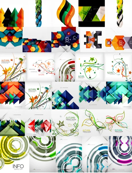 Ensemble de décors abstraits vectoriels — Image vectorielle