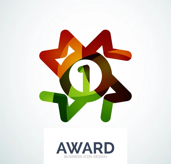 Nagroda kolorowe logo firmy — Wektor stockowy