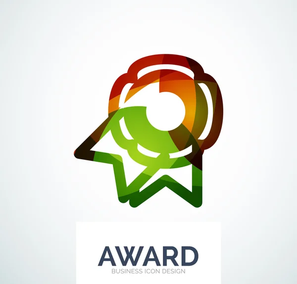 Renkli ödül iş logo — Stok Vektör
