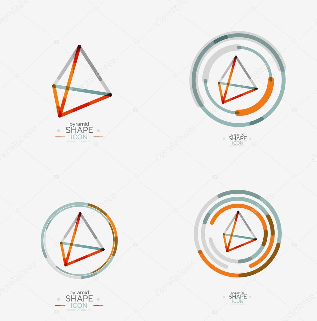 Pyramid shape line design, logo concept