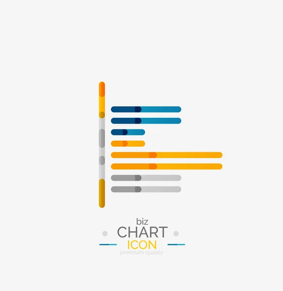 Line graph, chart icon — Stock Vector