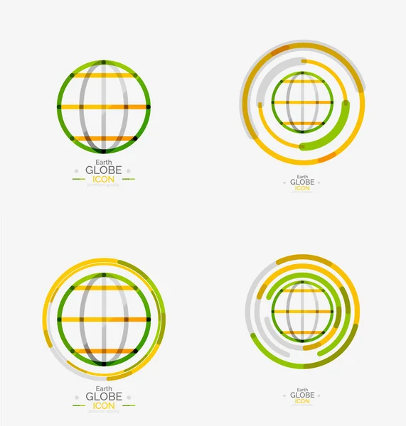 Dünya küre logo damgası — Stok Vektör