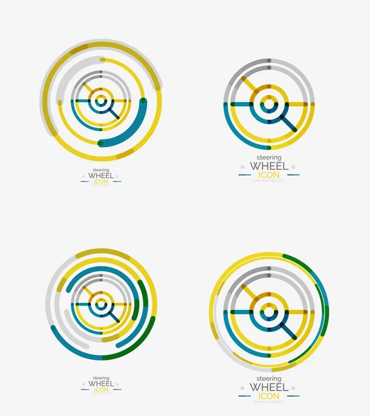 Car steering wheel icon — Stock Vector