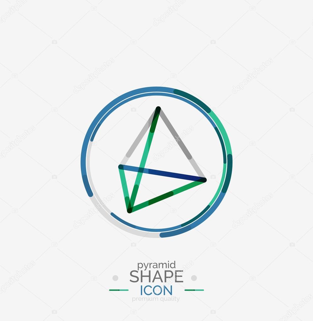 Pyramid shape line design, logo concept