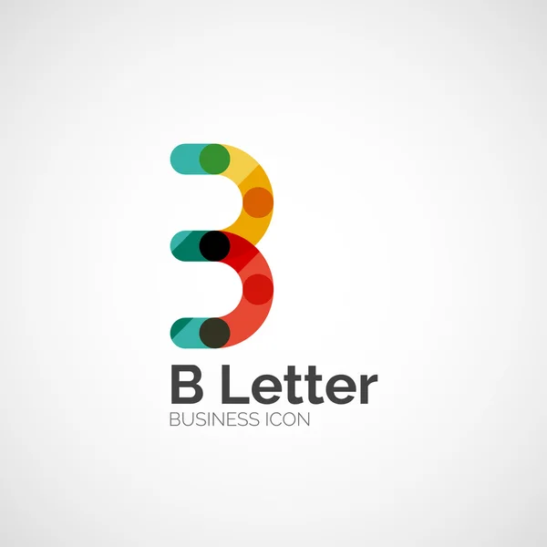 Logo lettre B, design de ligne minimal — Image vectorielle