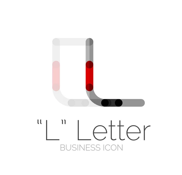 Minimal font or letter logo design — Stock Vector