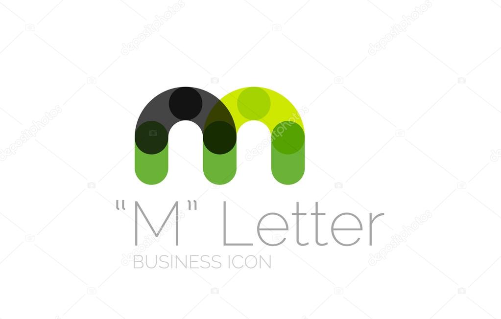 Minimal font or letter logo design isolated on white