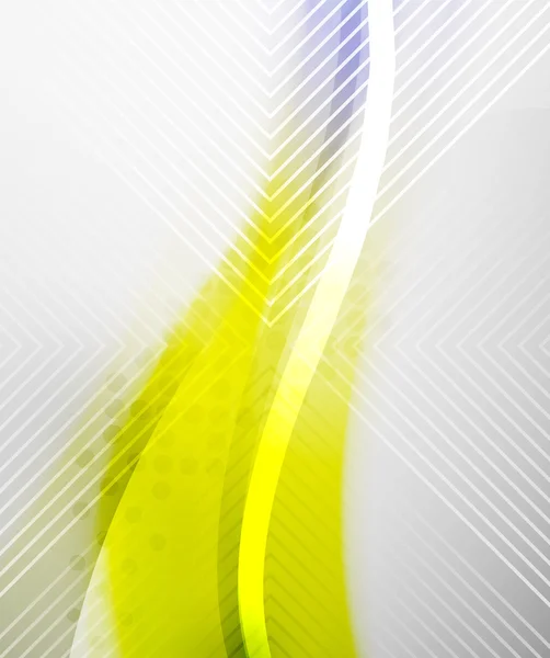 Fondo abstracto - Amarillo brillante onda borrosa — Vector de stock