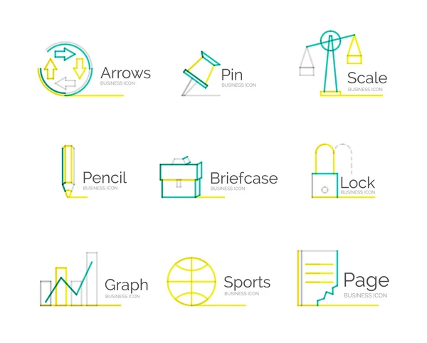 线最小设计标志集合 — 图库矢量图片