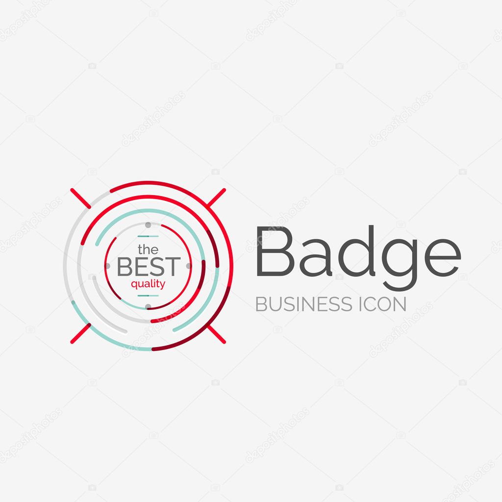 Thin line neat design logo, clean modern concept, premium quality stamp